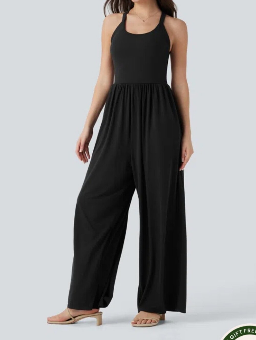 HALARA Built In Bra Wide Leg Jumpsuit - Easy Breezy Edition Women's Size Medium
